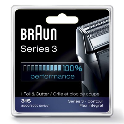 Braun Series 3 Combi 31s Foil And Cutter Replacement Pack (Formerly 5000/6000)