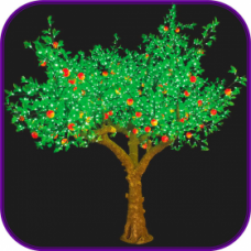 LED Peach Fruit Tree with Leaves - 46